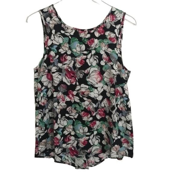 BCBGMAXAZRIA Magnolia Floral Print High Low Tank Top Size Small - Picture 3 of 6